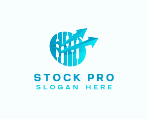Stock - Trading Stock Market Investment logo design