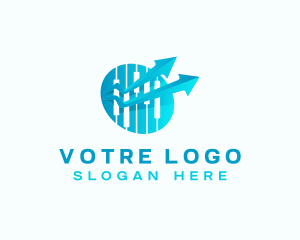 Stock - Trading Stock Market Investment logo design