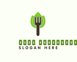 Fork Leaves Tree Logo