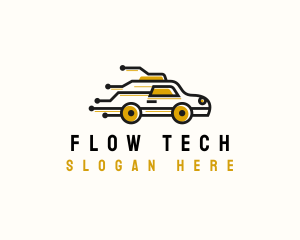 Taxi Tech Circuit logo design