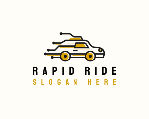 Taxi Tech Circuit logo design