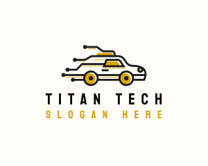 Taxi Tech Circuit logo design