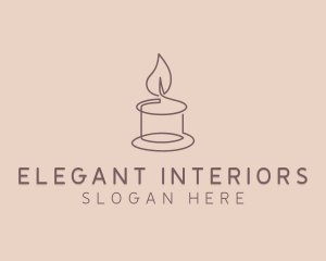 Wellness Spa Candle logo design