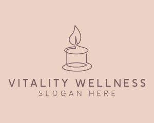 Wellness Spa Candle logo design