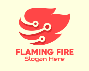 Flaming - Flaming Fire Tech logo design