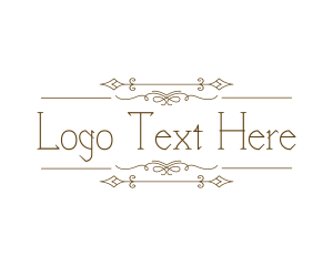 Restaurant - Rustic Elegant Ornament logo design