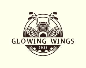 Motorcycle Wings Garage logo design