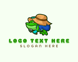 Frog - Landscaper Gardener Frog logo design