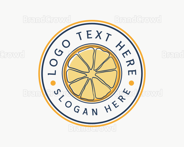 Orange Fruit Slice Logo