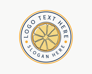 Orange Fruit Slice Logo