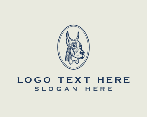 Hound - Dog Gentleman Grooming logo design