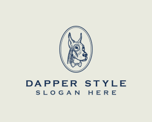 Dapper - Dog Gentleman Grooming logo design