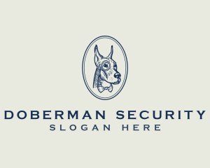 Doberman - Dog Gentleman Grooming logo design