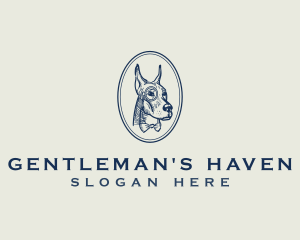 Dog Gentleman Grooming logo design