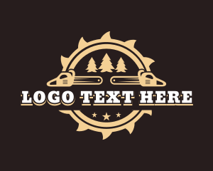 Chainsaw - Chainsaw Logging Wood logo design