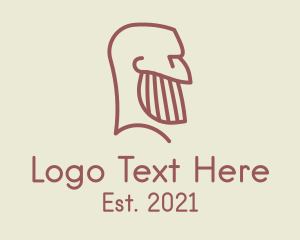 Thug - Bald Mustache Man logo design