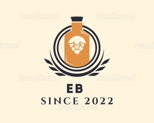 Beer Hops Bottle Logo