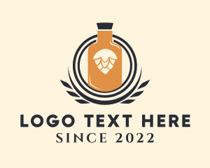 Beer House - Beer Hops Bottle logo design