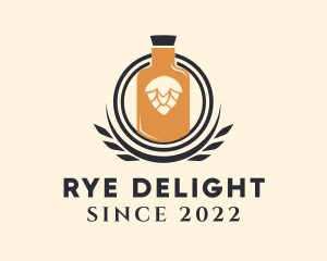 Rye - Beer Hops Bottle logo design