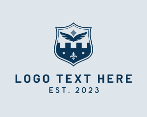 Varsity - Wing Security Shield Crest logo design