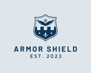 Wing Security Shield Crest logo design