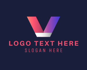 Letter V - Gradient Modern Letter V logo design