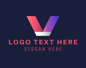 Simple - Gradient Modern Letter V logo design