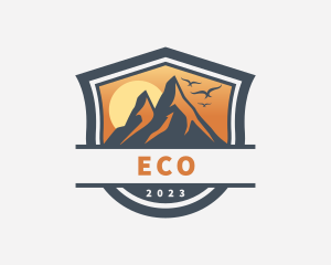 Outdoor Mountain Sunset Logo