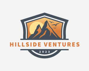 Hillside - Outdoor Mountain Sunset logo design