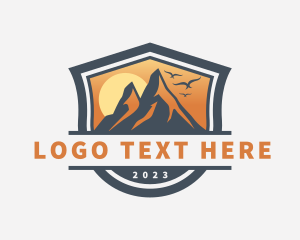 Outdoor Mountain Sunset Logo