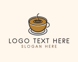 Hot Coffee - Brewed Coffee Espresso logo design