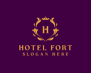 Luxury Wreath Hotel logo design