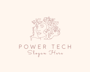Floral Feminine Face Logo