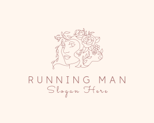 Floral Feminine Face Logo