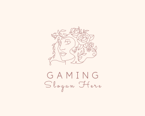 Floral Feminine Face Logo