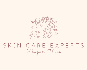 Floral Feminine Face logo design