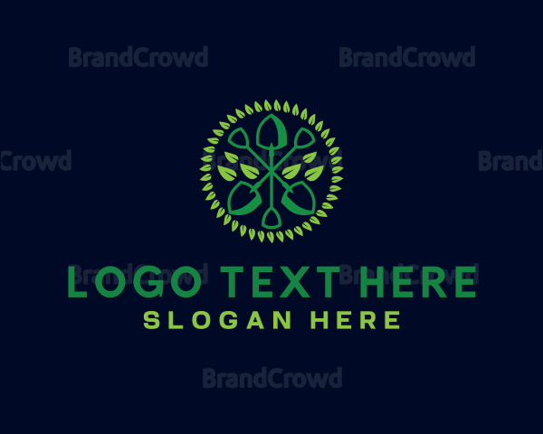 Leaf Shovel Landscaping Logo