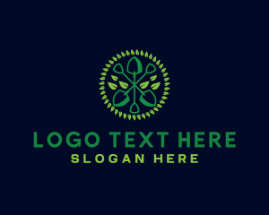 Grass - Leaf Shovel Landscaping logo design