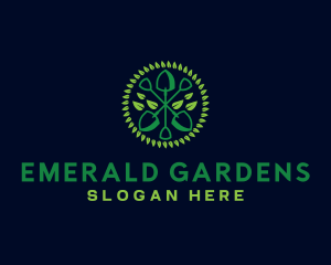 Leaf Shovel Landscaping logo design