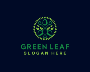 Leaf Shovel Landscaping logo design