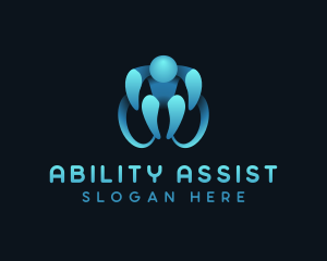 Handicap - Paralympic Athlete Wheelchair logo design