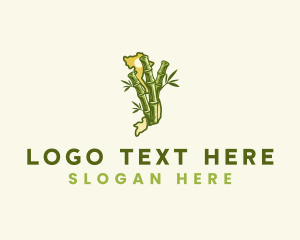 Map - Vietnam Bamboo Plant logo design