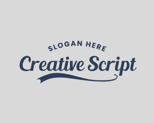 Stylish Business Script logo design