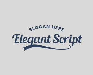 Stylish Business Script logo design