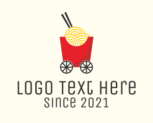 Fortune Cookie - Chinese Noodles Cart logo design