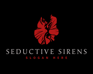 Red Seductive Woman logo design