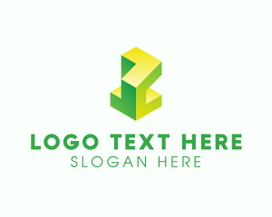 Geometric - Modern 3D Geometric Shape logo design