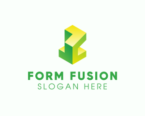 Shape - Modern 3D Geometric Shape logo design