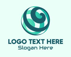 Sphere - Spiral Sphere Telecommunications logo design