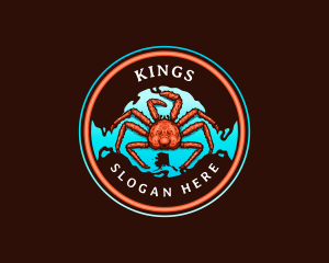 King Crab Seafood Alaska logo design